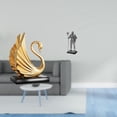 thumbnail image 2 of 2 Pieces Swan Knight Figurine Statue Resin Material Decorative Collectible for Living Room Office Tabletop, 2 of 8