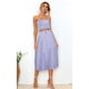 thumbnail image 2 of Blusa de flores de mujer, vestido de traje de falda maxi azul medio a rayas Jormftte WMZY-305-8, 2 of 7