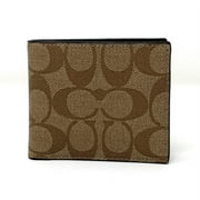 Coach ID by Coach Unisex Canvas Bifold Wallets, Tan