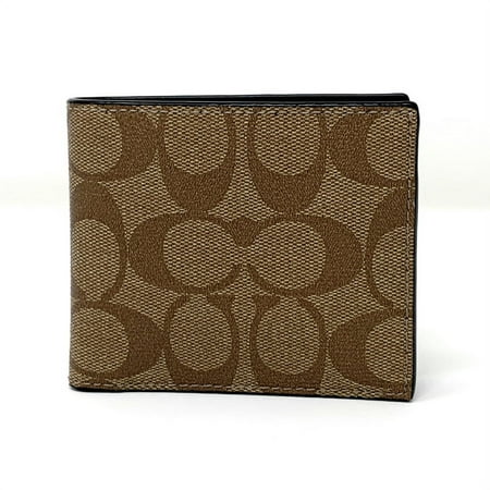 Coach ID by Coach Unisex Canvas Bifold Wallets, Tan