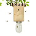 thumbnail image 4 of FACEGA Bee Trap,Reusable Wooden Insect Trap,Outdoor Wasp and Fly Catcher, Eco-Friendly Carpenter Bee Trap,Hornet Deterrent for Garden and Yard, 4 of 5