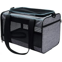 Soft-Sided Pet Carrier for Cats & Dogs Up to 16 Lbs, 17.5x11x11 Inches with Ventilation & Adjustable Strap