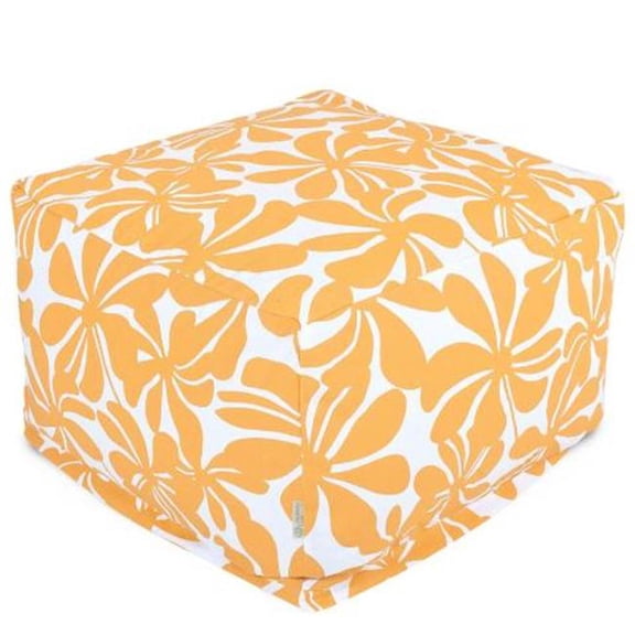 Majestic Home Yellow Plantation Large Ottoman