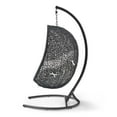 thumbnail image 3 of Swing Lounge Chair, Sunbrella, Black White, Modern Contemporary Urban Design, Outdoor Patio Balcony Cafe Bistro Garden Furniture Hotel Hospitality, 3 of 8