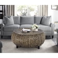 thumbnail image 2 of Gallerie Decor Bali Breeze Low Round Transitional Wood Accent Table in Natural, 2 of 5