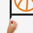 thumbnail image 4 of Basketball Court XL Giant Peel & Stick Wall Decals With Glow Orange, 4 of 6