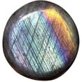 thumbnail image 1 of Natural Labradorite Palm Stone Worry Stones Purple Flash Irregular Sphere Healing Crystal, 1 of 4