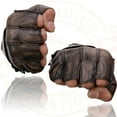 thumbnail image 6 of Milwaukee Leather MG7561 Men's Premium Brown Leather Gel Padded Palm Fingerless Motorcycle Hand Gloves 5X-Large, 6 of 6