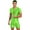 Fluorescent Green, variant on CHICTRY Mens One Piece Swimsuit Short Sleeve Zipper Jumpsuit Glossy Stretchy Bodybuilding Swimming Suit Black XL