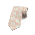 thumbnail image 1 of Floral Necktie, Jasminum Sambac Naive Nature, Dress Tie, 3.7", Pale Peach Green, by Ambesonne, 1 of 3