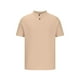 thumbnail image 3 of Camiseta de Manga Corta de los Hombres con Cuello Redondo, Mosca de 3 Botones Y Bloque de Color para Negocios, Diario Y Casual, 3 of 8