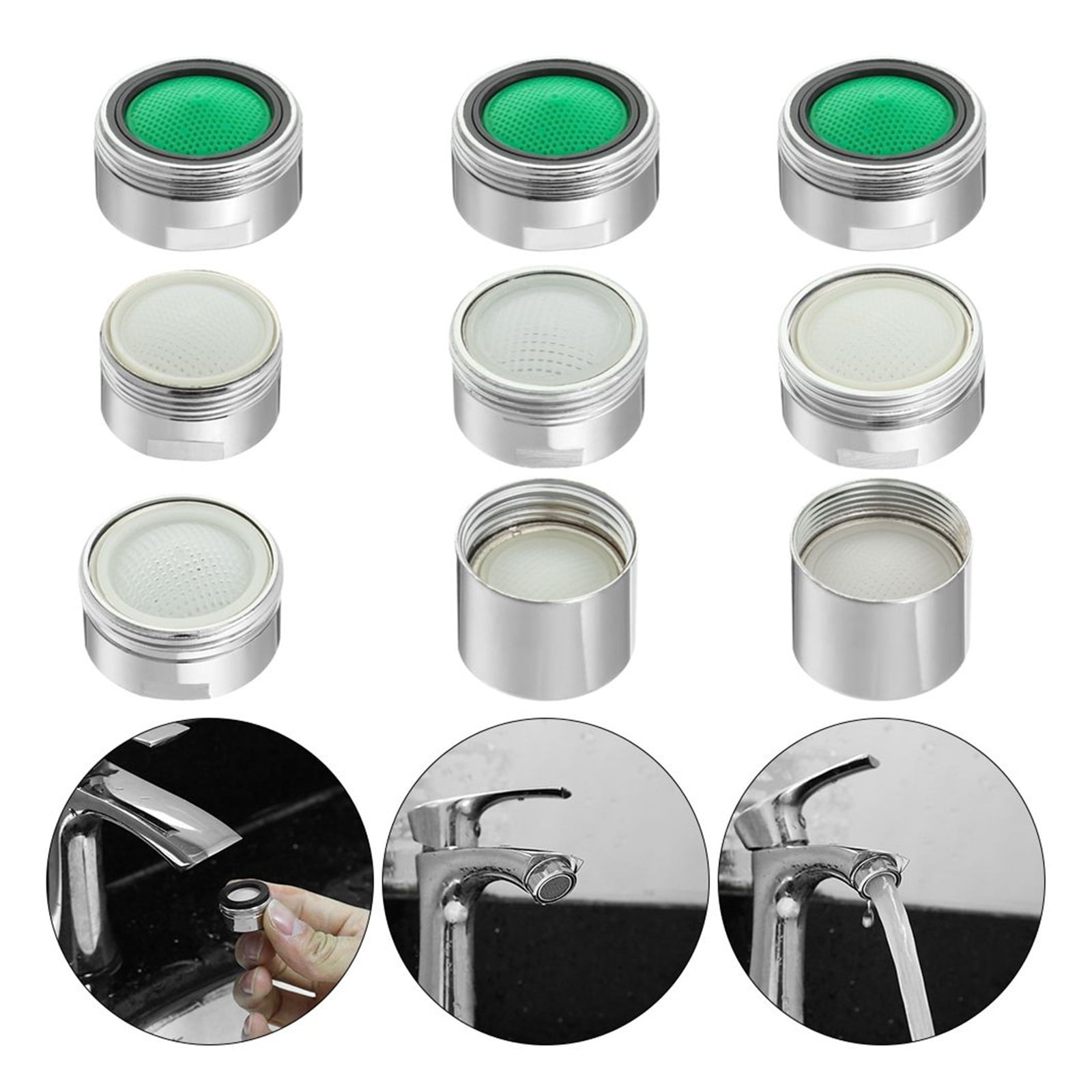 1pcs Water Saving Faucet Aerator,Female Thread Male Thread Tap Device Diffuser Faucet Nozzle Filter Adapter Water Bubbler For Male To Male And Female To Male ,Water Saving