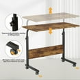 thumbnail image 4 of SogesPower Standing Computer Desk with Wheels, Movable Side Desk, Sitting Desk Height Adjustable, 4 of 5