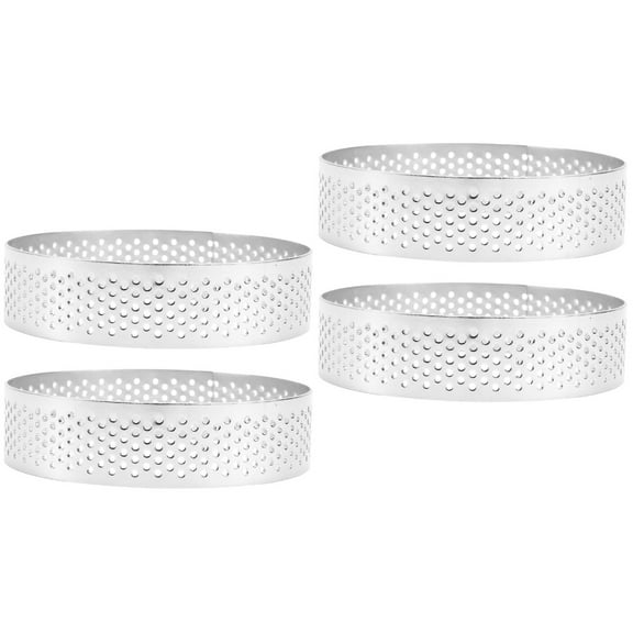 4 Pcs Cake Mold Muffins Crackers Fruit Tarts Molds Pie Mold Metal Mousse Circle Baking Rings Stainless Cake Rings