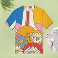 thumbnail image 4 of Nostalgic Vintage Floral Women's T-Shirt Short Sleeve T Shirts Tops Tee Ladies Loose T, 4 of 6