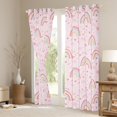 thumbnail image 3 of Manfei Cute Rainbow Blackout Curtains Set of 2 (52x84 Each),Loves Stars Print Window Curtains,Pink Fairy Tale Curtains and Drapes For Girls Kids,Super Cozy Room Decor, 3 of 6