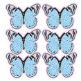 thumbnail image 1 of Parche para ropa con lentejuelas, mariposa, abeja, apliques para planchar, pegatina de tela para camiseta DIY (mariposa azul), 6 uds., 1 of 5