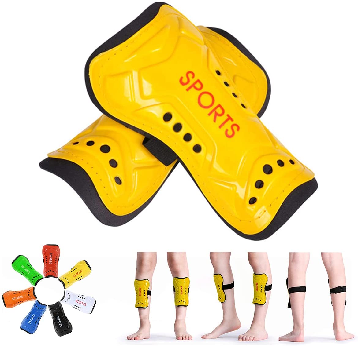 Soccer Shin Guards for Kids, Ankle Protection Gear, Soccer Gear