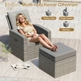 thumbnail image 2 of 6 Piece Outdoor Patio Furniture Set, Wicker Outdoor Sofa with Ottomans and Coffee Table, All Weather Rattan Patio Conversation Sets for Balcony, Garden, Yard, 2 of 9