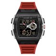 thumbnail image 3 of Men Watches Business Dress Chronograph Big Square Quartz Analog Male Watch Silicone Strap Waterproof Date Gift Mens Wrsit Watch, 3 of 8