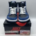thumbnail image 2 of Size 10.5 - Jo r-dan 1 Retro OG High Dark Marina Blue Black Leather (555088-404), 2 of 6