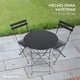 thumbnail image 2 of Juego de Muebles para jardín - Set de 3 Piezas Incluye una Mesa Redonda y Dos sillas Plegables para Exteriores - Patio, terraza (Gris Oxford), 2 of 8