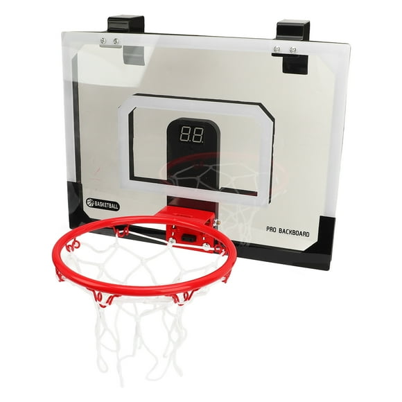 Mini Basketball Hoop Set, PC Plastic Indoor Mini Basketball Hoop Set Shatter Resistant for Office
