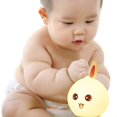thumbnail image 4 of Regalos de luz nocturna para niños y bebés - Lámpara de noche LED con forma de conejito Control de grifo Linterna de silicona multicolor Luz portátil para niños pequeños Niños Niñas Habitación Dormitorio Tienda Rosa-Rosa- Sailing Electrónica, 4 of 5