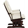 Angel Line Windsor Glider and Ottoman, Espresso Finish with Beige