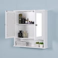 thumbnail image 6 of DUOSONG Wall Mounted Bathroom Cabinet With 2 Mirror Doors And Adjustable Shelf White MDF Furniture Primary Living Space Cabinets, 6 of 8