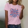 thumbnail image 4 of Sexlip Womens Swimsuit Set Gradient Burst Print Cover Up Design Crew Neck Short Sleeve Loose Silhouette Breathable Fabric for Casual Beach Days Pink S, 4 of 7