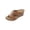 Shoes # Brown, variant on Slip On Sandals for Women Open Toe Wedge Slides Wide Single Band Large Floral Applique Embellished Casual Summer Vacation Everyday Dressy Mules