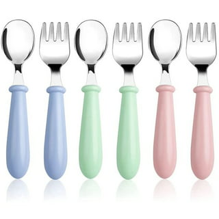 The First Years CoComelon Toddler Forks and Spoon Set - 3 Pieces -  Dishwasher Safe Utensils