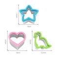 thumbnail image 5 of Zhaomeidaxi Sandwich Cutters for Kids, Holiday Heart Shaped Cookie Cutters Vegetable Fruit Cutter Shape for Boys %26 Girls with Dinosaur, Star, Heart Shapes-Food Grade Stainless Steel, 5 of 9