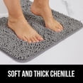 thumbnail image 3 of Alfombra de baño Gorilla Grip, gruesa, suave y absorbente, gris, 3 of 9