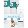 thumbnail image 5 of No Hook Cloth Fabric Shower Curtain with Snap in Liner, Teal Gray Ombre Waterproof Shower Curtains Set with See Through Top Window, Black Hockey Sticks Minimalist Style Bath Curtains Shower 36"x78", 5 of 6