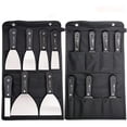 thumbnail image 4 of 7Pcs Putty Knife Set, Drywall Paint Scraper Tools with Storage Bag, Stainless Steel Spackling Taping Knife Tool for Repairing Mud, Applying Putty, Removing Wallpaper, 4 of 7