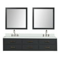 thumbnail image 3 of Castor 80 in W Black Double Bath Vanity, White Quartz Top, Faucet Set, and 36 in Mirrors, 3 of 11