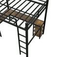 thumbnail image 5 of Twin Xl Metal Loft Bed - With Guardrails And Desk, Black Desk Shelves , Space,, 5 of 7