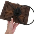 thumbnail image 5 of OFFIGAM Rustic Wooden Iron Wall-Mounted Towel Holder for Home Bathroom Kitchen, 17.5 x 6.5 Inches Design, 5 of 8