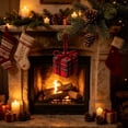 thumbnail image 4 of Fabric Wrapped Box Decoration for Holiday Tree, Wreath, Mantel, Red, 4 of 5