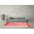 thumbnail image 3 of Ahgly Company Indoor Rectangle Checkered Red Modern Area Rugs, 6' x 9', 3 of 4
