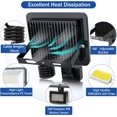 thumbnail image 5 of Foco exterior LumtenD con detector de movimiento de 50 W y 5000 lm, foco exterior LumtenD potente con luz blanca fría de 6500 K, iluminación exterior resistente al agua IP67, lámpara para, 5 of 5