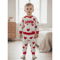 thumbnail image 3 of BemeyourBBs Toddler Baby Boy Valentine Day Outfits Long Sleeve Sweatshirt Tops and Pants Set Fall Winter Spring Clothes, 3 of 9