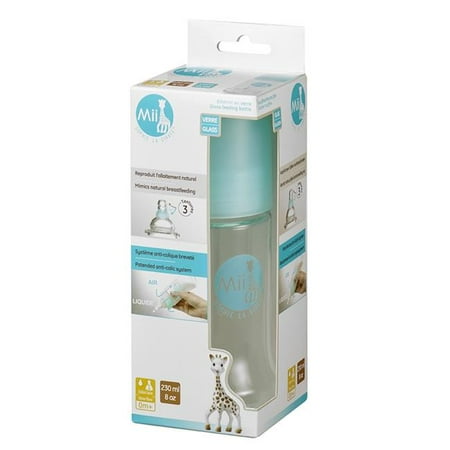 UPC: 3056564505106 | Vulli Mii Sophie la Girafe Glass Baby Bottles 8 oz./ 230ml