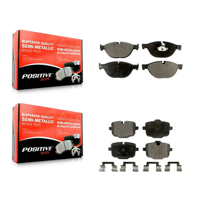 Positive Plus Front Rear Semi-Metallic Brake Pads Kit for Car BMW 550i xDrive 650i Gran Coupe KPF-100166