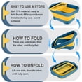 thumbnail image 5 of 2Pack Collapsible Dish Basin with Drain Plug and Portable Sink, 11L(2.91 Gallon) Collapsible Bucket with Sink, Foldable Wash Basin for Station Campin/Camping/Rv/Kitchen (Green and Yellow), 5 of 7