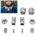 thumbnail image 4 of Joyería Para El Cabello, Cuentas Para Barba Vikinga, 10 Piezas Con Bordes Pulidos En Ambos Extremos Para Colgante Para Cabello Trenzado Para Teñir La Barba Para Barba Trenzada, 4 of 7