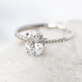 thumbnail image 5 of Jewelerix Classic Moissanite Anniversary Ring Oval Cut Handmade Engagement Ring White Gold Vermeil Pave Solitaire Wedding Ring, 5 of 6