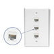 thumbnail image 1 of Conector de acoplador Keystone RJ45, cable de red Cat6 hembra a hembra Jack - 10 Plus, 1 paquete blanco, 1 of 2